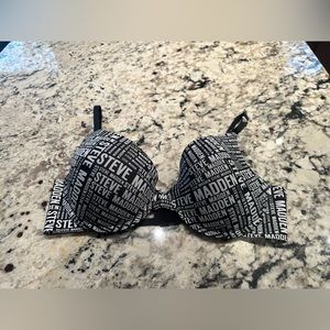 Steve Madden 36C Navy/White Logo Bra